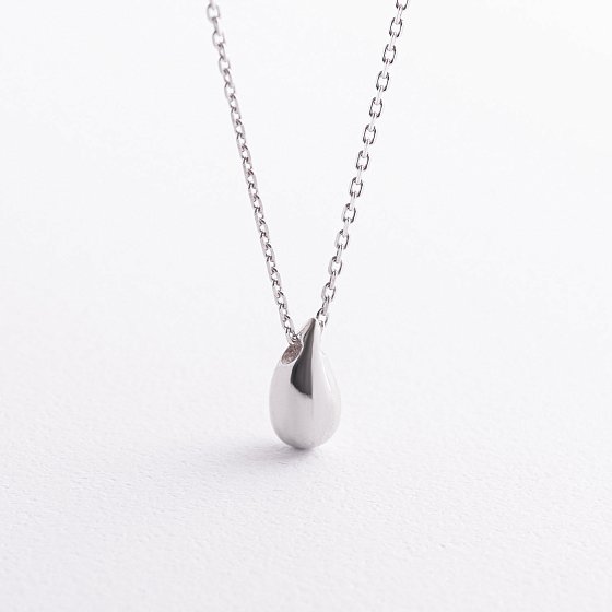 Серебряное колье "Капелька" 908-01302
