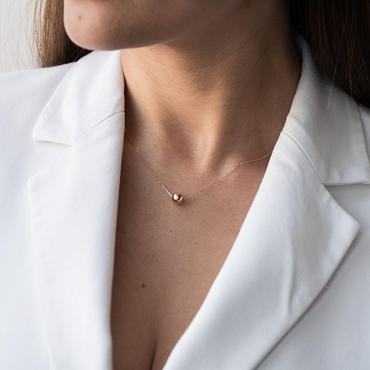 Золоте кольє "Шар" (0.7 см) кол01721 від ювелірного магазину Онікс