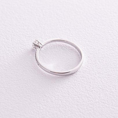 Заручальна золота каблучка з діамантами 228031121 №3