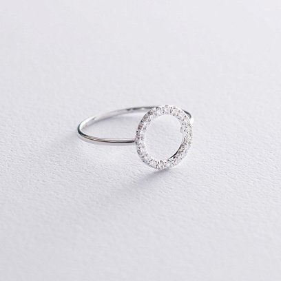 Золотое кольцо "Круг" с бриллиантами кб0335di №3