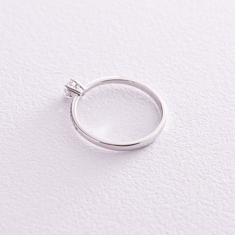 Заручальна золота каблучка з діамантами 228031121 від ювелірного магазину Онікс - 2