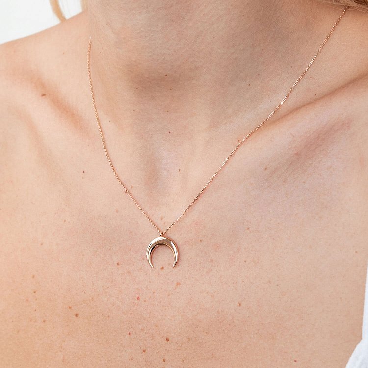 Колье "Лунница" в красном золоте кол02067 от ювелирного магазина Оникс - 2