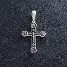 Срібний хрест "Розп'яття. Спаси і Збережи" кду-15 от ювелирного магазина Оникс - 1