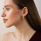 Серьги - кольца "Pauline" в красном золоте с09399 от ювелирного магазина Оникс - 3