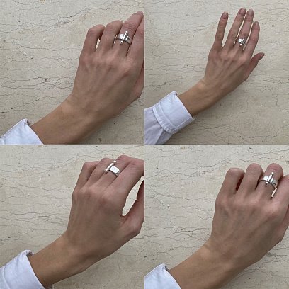 Серебряное кольцо "Новый стиль" 112597 №9