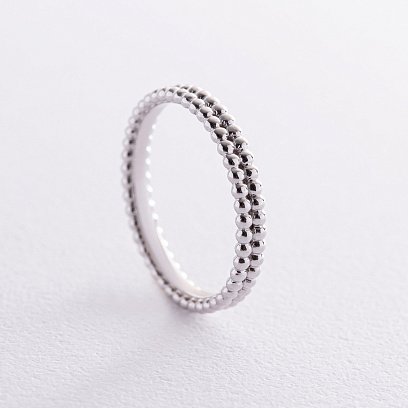 Каблучка "Кульки" в білому золоті к07517