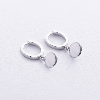 Сережки в білому золоті з діамантами 318461121 №3