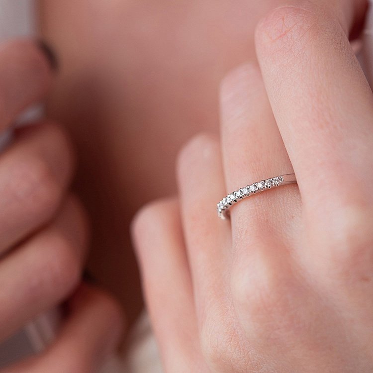 Золота каблучка з діамантами кб0371nl від ювелірного магазину Онікс - 2