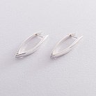 Срібні сережки Мінімалізм 122985 от ювелирного магазина Оникс