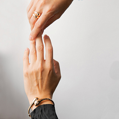 Каблучка "Miriam" у червоному золоті к08412 №4