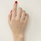 Серебряное кольцо с фианитом 11886 от ювелирного магазина Оникс - 1