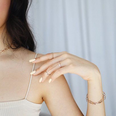 Браслет "Фантазія" в червоному золоті б04715 №5