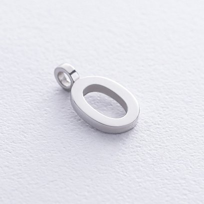 Срібний кулон "Літера О" (кулон під чокер) 1105О №2