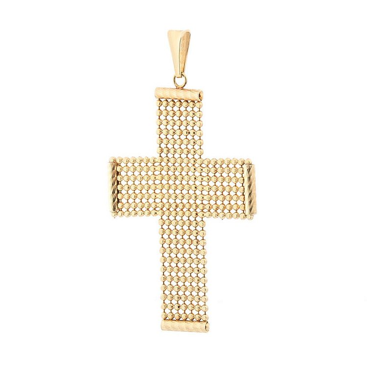 Золотой крестик без камней ШС01-00082 от ювелирного магазина Оникс