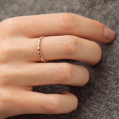 Кольцо "Милли" в красном золоте к07540 №5