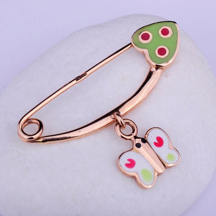 Золота шпилька "Метелик" (емаль) зак00093р від ювелірного магазину Онікс