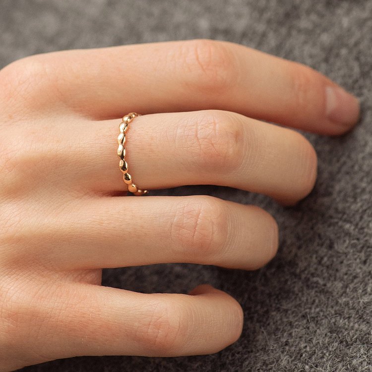 Кольцо "Милли" в красном золоте к07540 от ювелирного магазина Оникс - 4