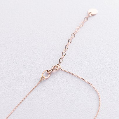 Золоте кольє з одним фіанітом "Мінімалізм" кол00719 №4