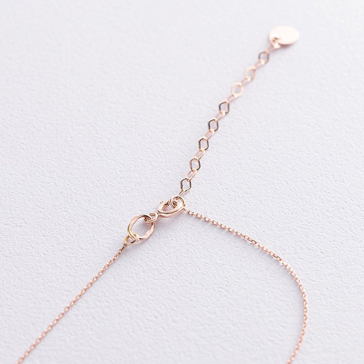 Золоте кольє з одним фіанітом "Мінімалізм" кол00719 від ювелірного магазину Онікс - 3