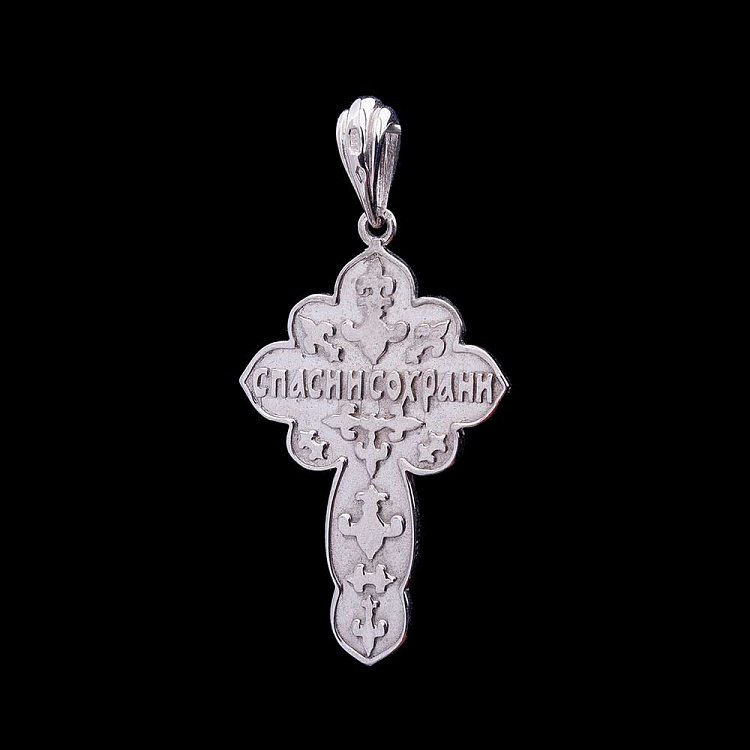 Серебряный крестик с распятием 240078А от ювелирного магазина Оникс - 2