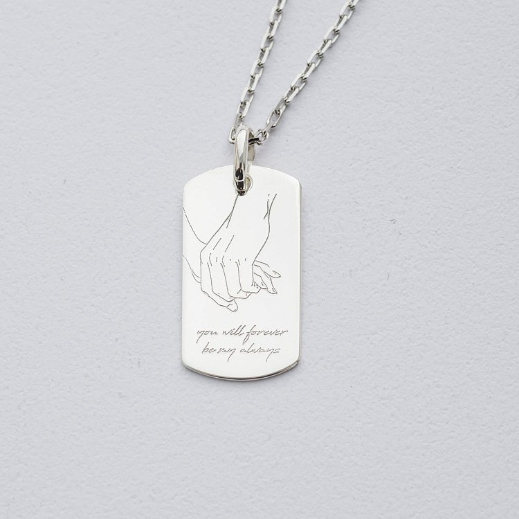 Срібний жетон "Рука в руці" 133349-2 від ювелірного магазину Онікс