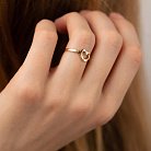 Кольцо "Сердечко" в желтом золоте к07411 от ювелирного магазина Оникс - 5