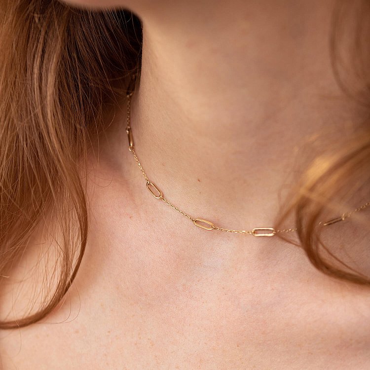 Кольє "Карен" у жовтому золоті кол02349 від ювелірного магазину Онікс - 3