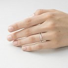 Помолвочное кольцо в белом золоте (фианит) к05190 от ювелирного магазина Оникс - 4