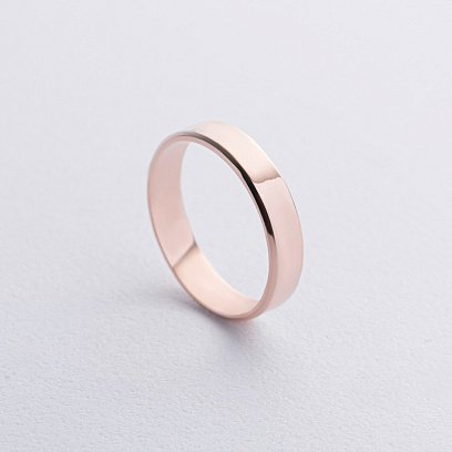 Обручка - класична в червоному золоті обр00248 №2