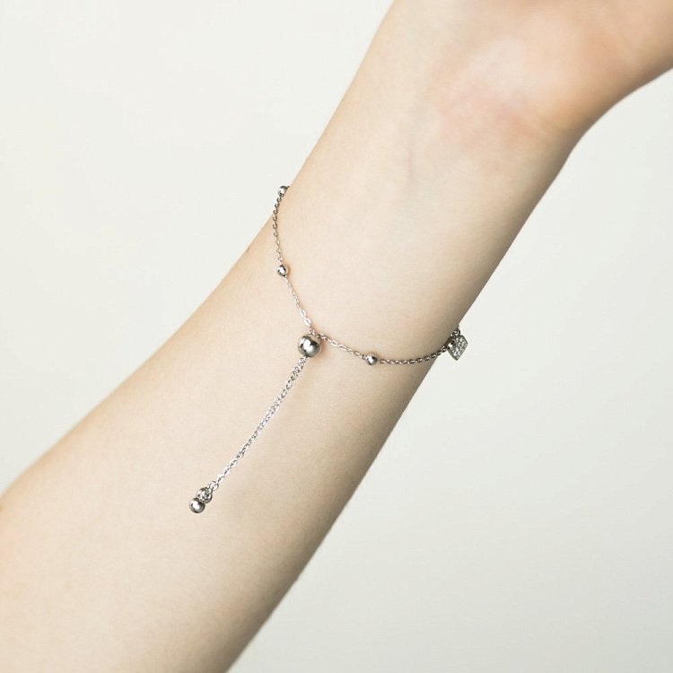 Серебряный браслет "Клевер и сердечко" (фианит) 141253 от ювелирного магазина Оникс - 4