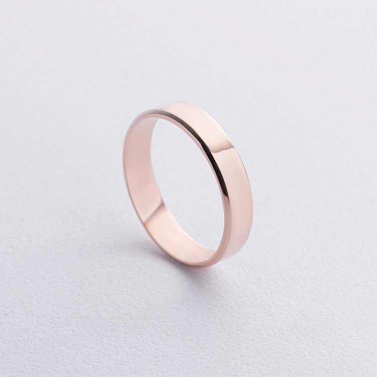 Обручка - класична в червоному золоті обр00248 від ювелірного магазину Онікс - 1