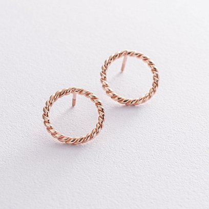 Золоті сережки - пусети "Тріана" с07334 №6