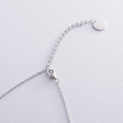 Серебряное колье "Монетки" с фианитами 18940 №3