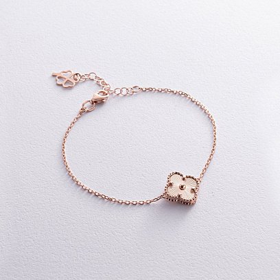 Браслет "Конюшина" у червоному золоті б05282