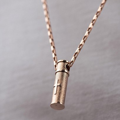 Золотой кулон - мощевик п03925 №2