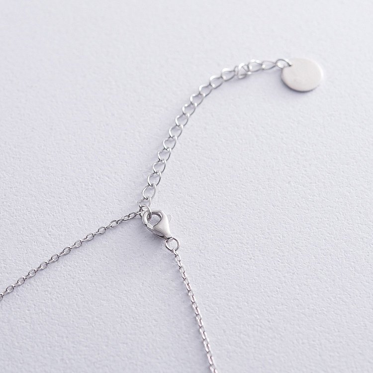 Серебряное колье "Монетки" с фианитами 18940 от ювелирного магазина Оникс - 2