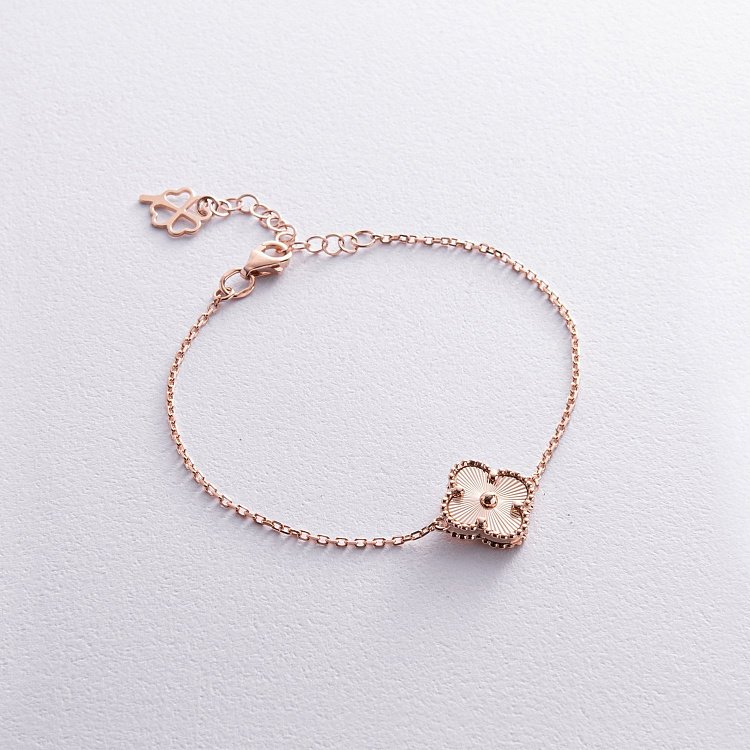 Браслет "Конюшина" у червоному золоті б05282 від ювелірного магазину Онікс