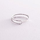Двойное кольцо "Мириам" с фианитами (белое золото) к07118 от ювелирного магазина Оникс - 4