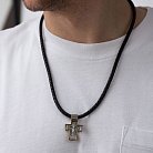 Срібний хрест (чорніння, позолота) 132559 от ювелирного магазина Оникс - 1