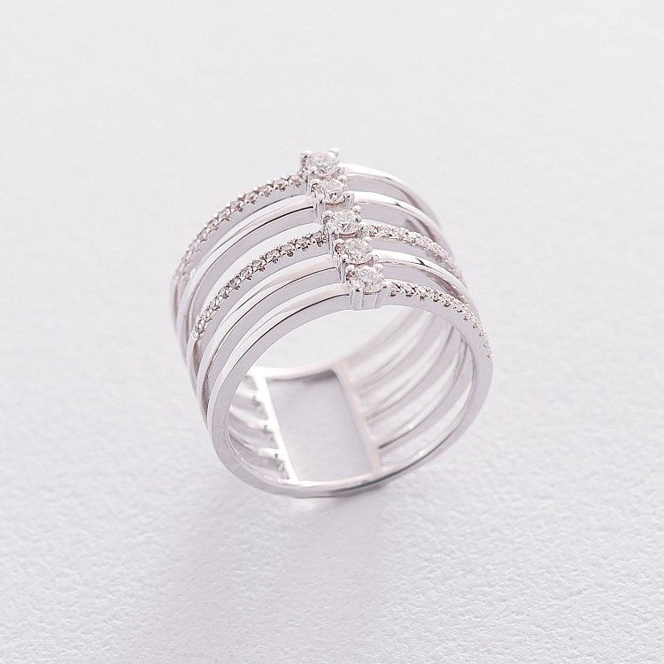 Золота каблучка з діамантами кб0303ca від ювелірного магазину Онікс - 2