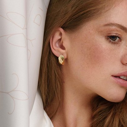 Серьги "Совершенство" в желтом золоте с06789 №2
