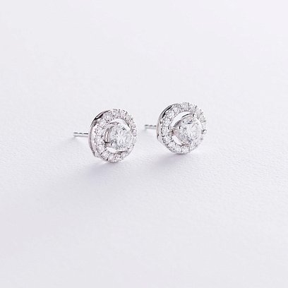 Золотые серьги - трансформеры с бриллиантами сб0337ri