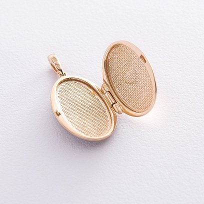 Золотой кулон для фотографии "Цветы" (чернение) п03451 №5