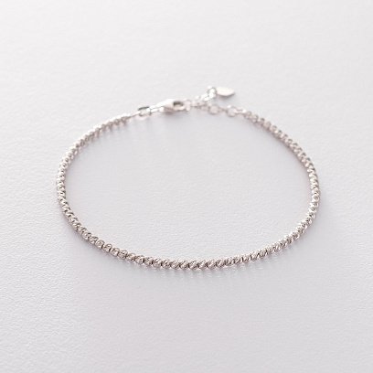 Срібний браслет з кульками 141379