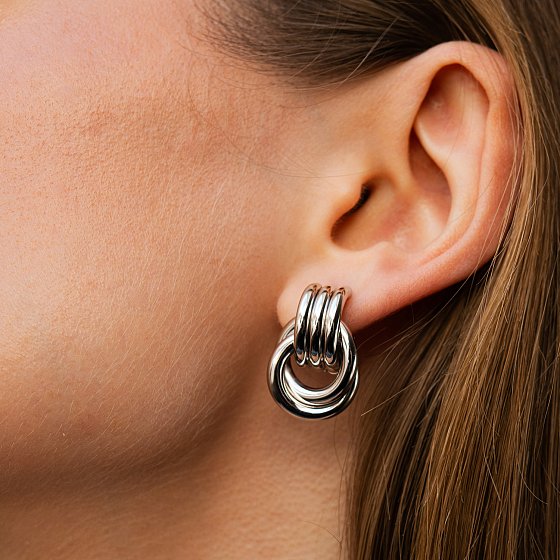 Сережки "Jessica" у білому золоті с09682 №3