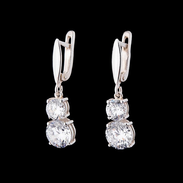 Серьги (фианит) 121257 от ювелирного магазина Оникс