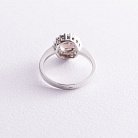 Золотое кольцо (дымчатый топаз, фианиты) к02124б от ювелирного магазина Оникс - 2