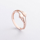 Золота каблучка "Сердечки" к08473 от ювелирного магазина Оникс