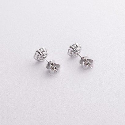 Золоті сережки - пусети (діаманти) сб0621lg №3