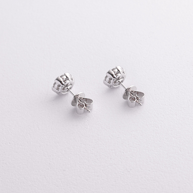 Золоті сережки - пусети (діаманти) сб0621lg від ювелірного магазину Онікс - 2